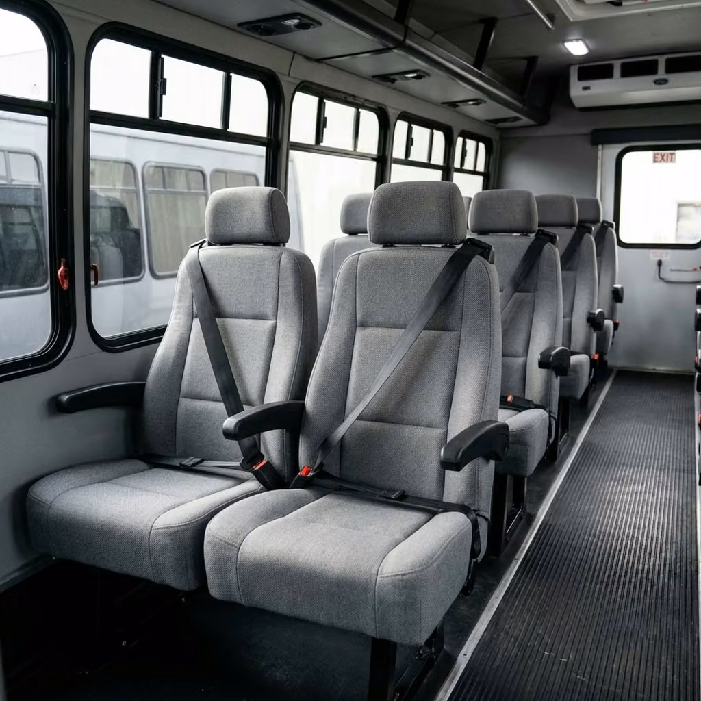san dimas 35 passenger minibus reclining seats