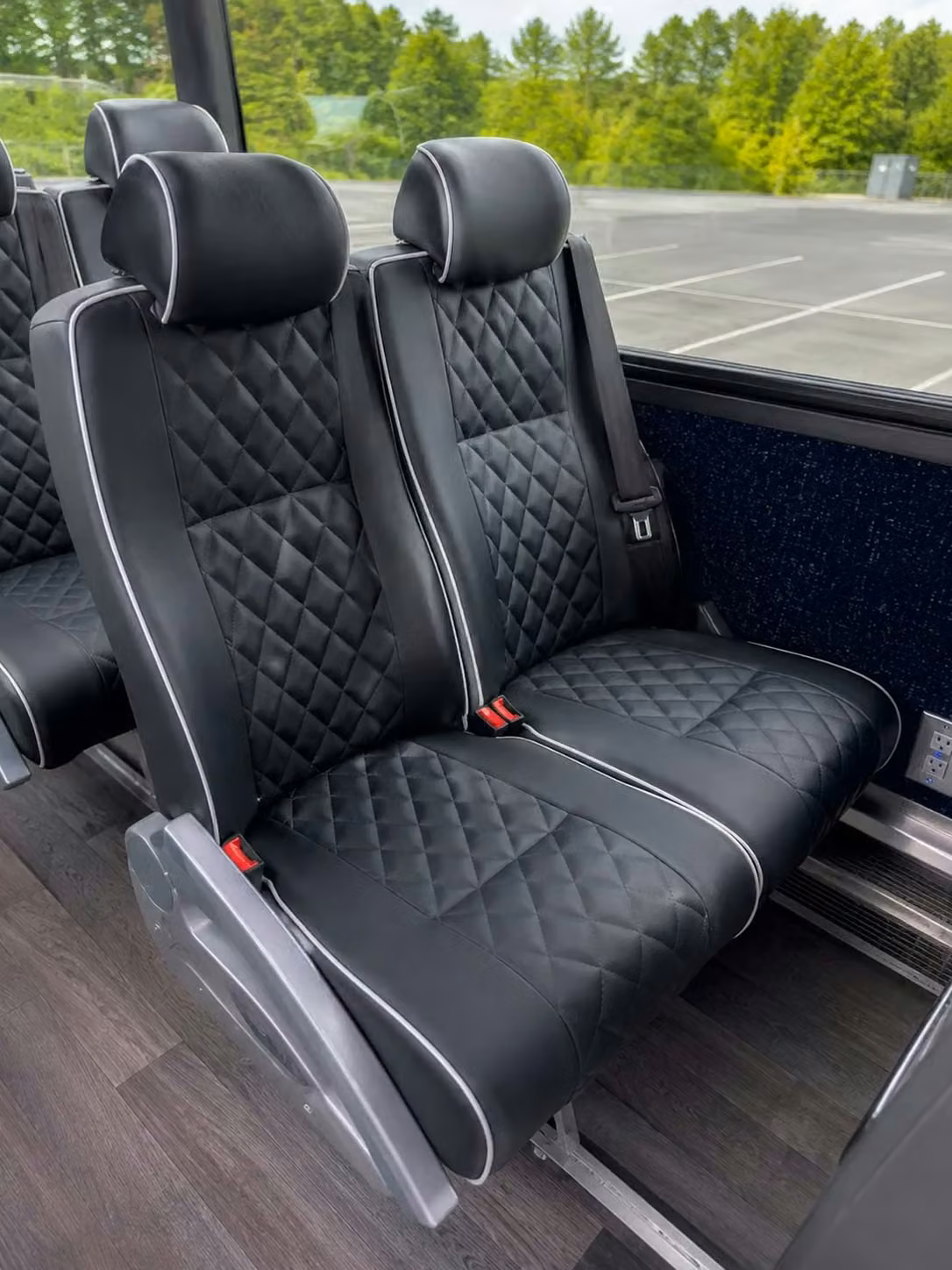 san dimas 56 passenger charter bus reclining seats