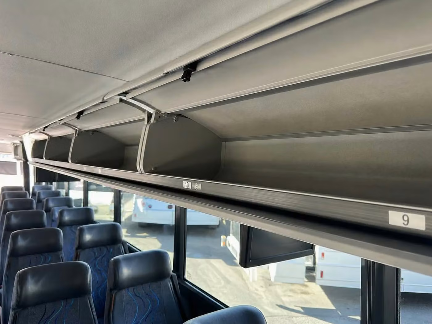 san dimas charter bus overhead storage