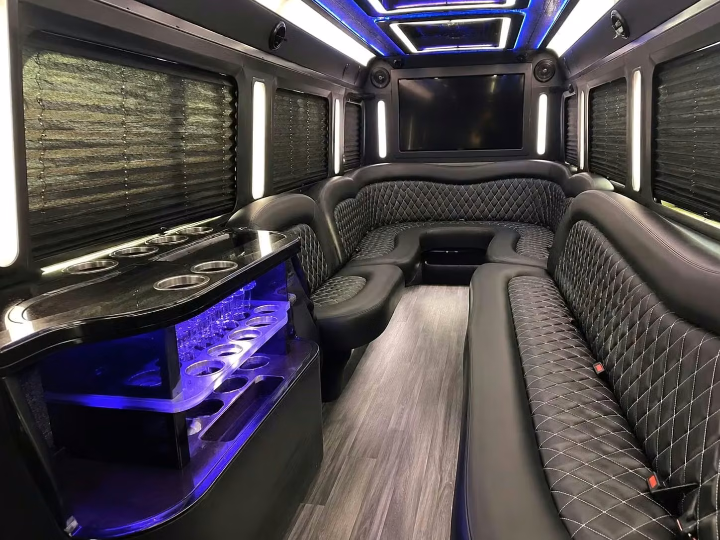 san dimas party bus bar area