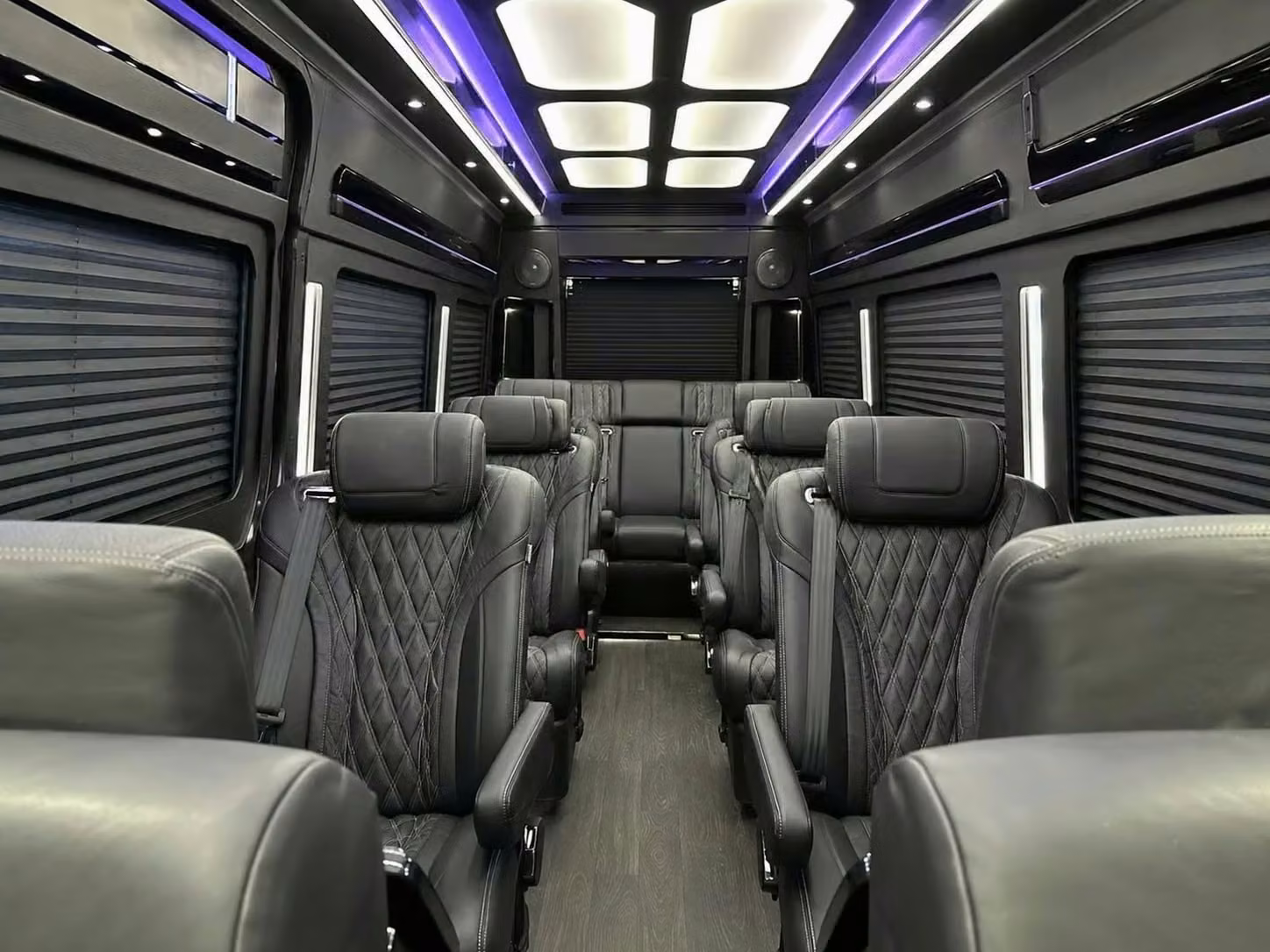 san dimas sprinter van rental with driver reclining seats