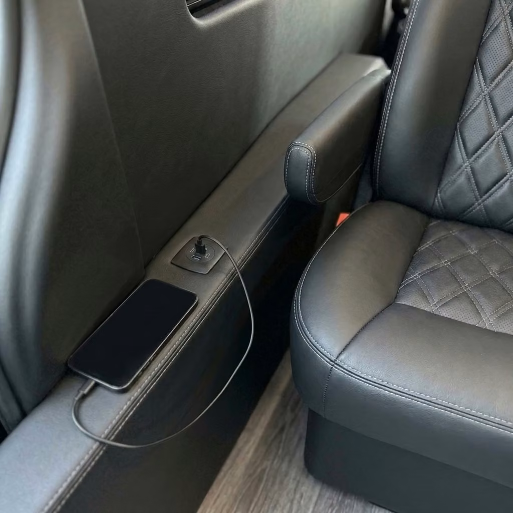 san dimas sprinter van rental with driver usb charging